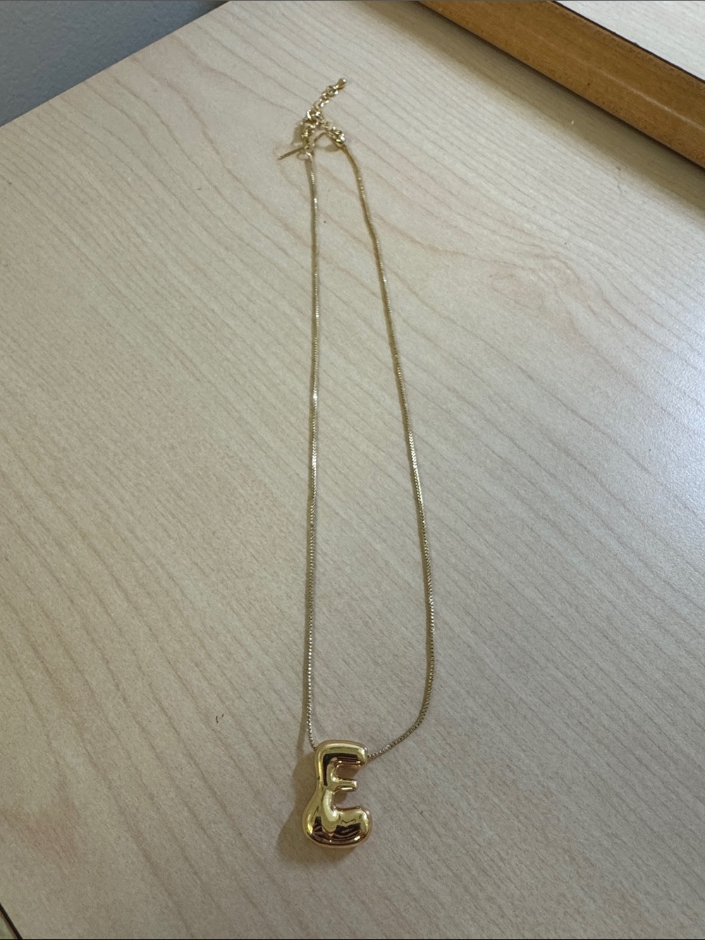 Gold Letter E Pendant Necklace - Elegant Women’s Jewelry